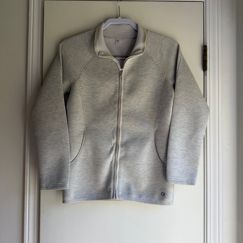 GapFit Womens Gray Full Zip Raglan Athletic Jacket XS 141563